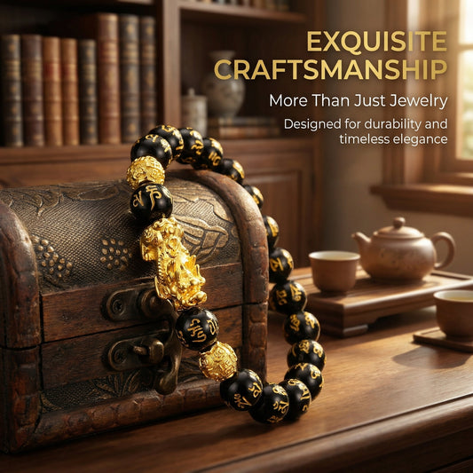 🔥🎉DIYSTAR Pi Xiu Obsidian Bracelet – Unlock Wealth & Attract Good Fortune