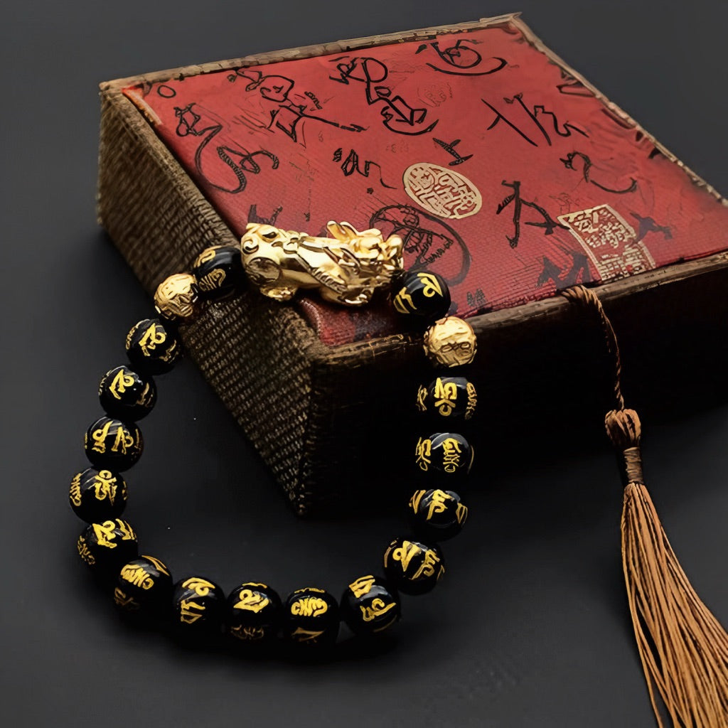 🔥🎉DIYSTAR Pi Xiu Obsidian Bracelet – Unlock Wealth & Attract Good Fortune