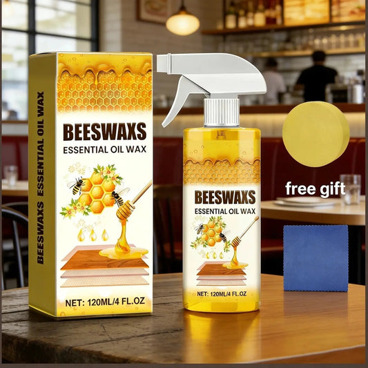 Beeswax Wood Polish Spray 120ml | Natural Shine & Protection for Furniture, Floors, Cabinets – Non-Greasy, Anti-Dust Finish