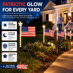 Solar American Flag Lights