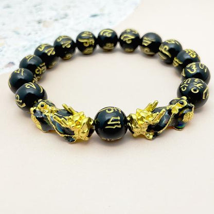 🔥🎉DIYSTAR Pi Xiu Obsidian Bracelet – Unlock Wealth & Attract Good Fortune