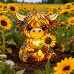 🌻Mother's Day Sale 50% OFF- 🐮Creative Highland Cow  Sunflower LED Night Light