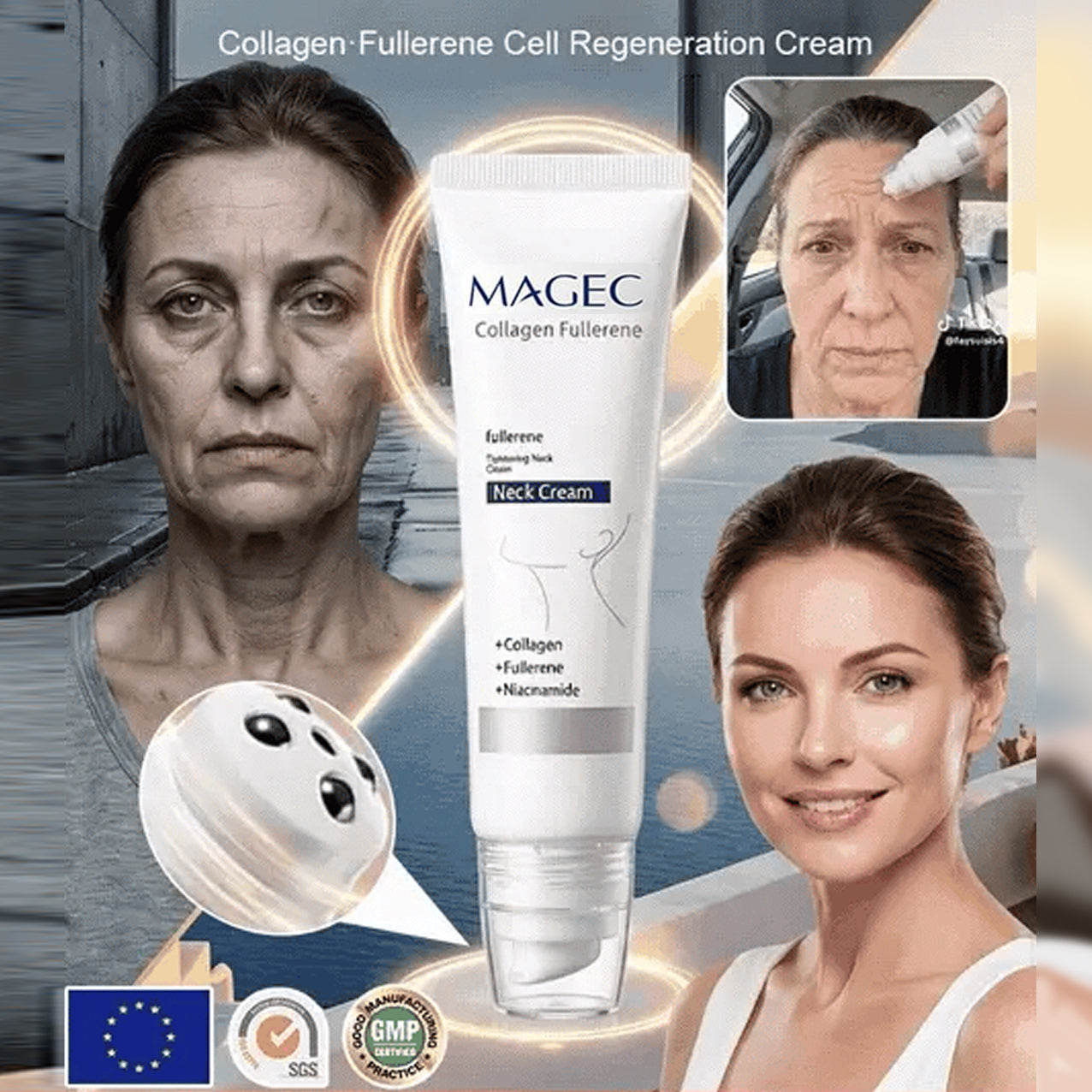 🏆Flash Sale⚡MAGEC Collagen Fullerene Neck Cream – Elevate Your Neck Care Routine ✨