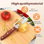 😍Wooden-Handled Stainless Steel Sharp Peeler