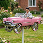 Our Stars & Pink Cadillac Garden Windmill😸
