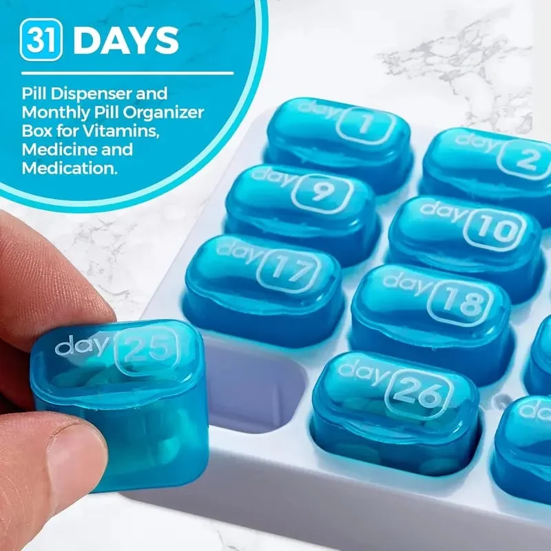 🗃️Monthly Pill Organizer with Lid🔥🔥50% off for a limited time