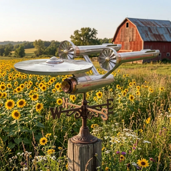 🚀✨ Interstellar Starship Wind Spinner