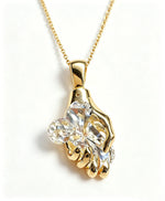 ✨The Hand of Fortune Diamond Pendant – 14K Gold / 925 Sterling Silver