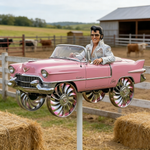 Our Stars & Pink Cadillac Garden Windmill😸