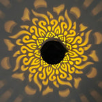Decorative Solar Mandala Lights | Warm Amber Glow, Waterproof, Auto On/Off for Garden & Patio