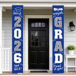 🎓Class of 2026 Graduation Banner | Congrats Grad Front Door Porch Decor for Graduation Party (✨Set of 2)