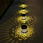 Decorative Solar Mandala Lights | Warm Amber Glow, Waterproof, Auto On/Off for Garden & Patio