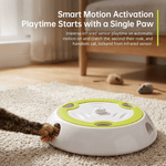 Whack A Mole Cat Mouse Toy for Cats - Interactive Cat Toys with Automatic Feather Mice & No Touch Sensor Required