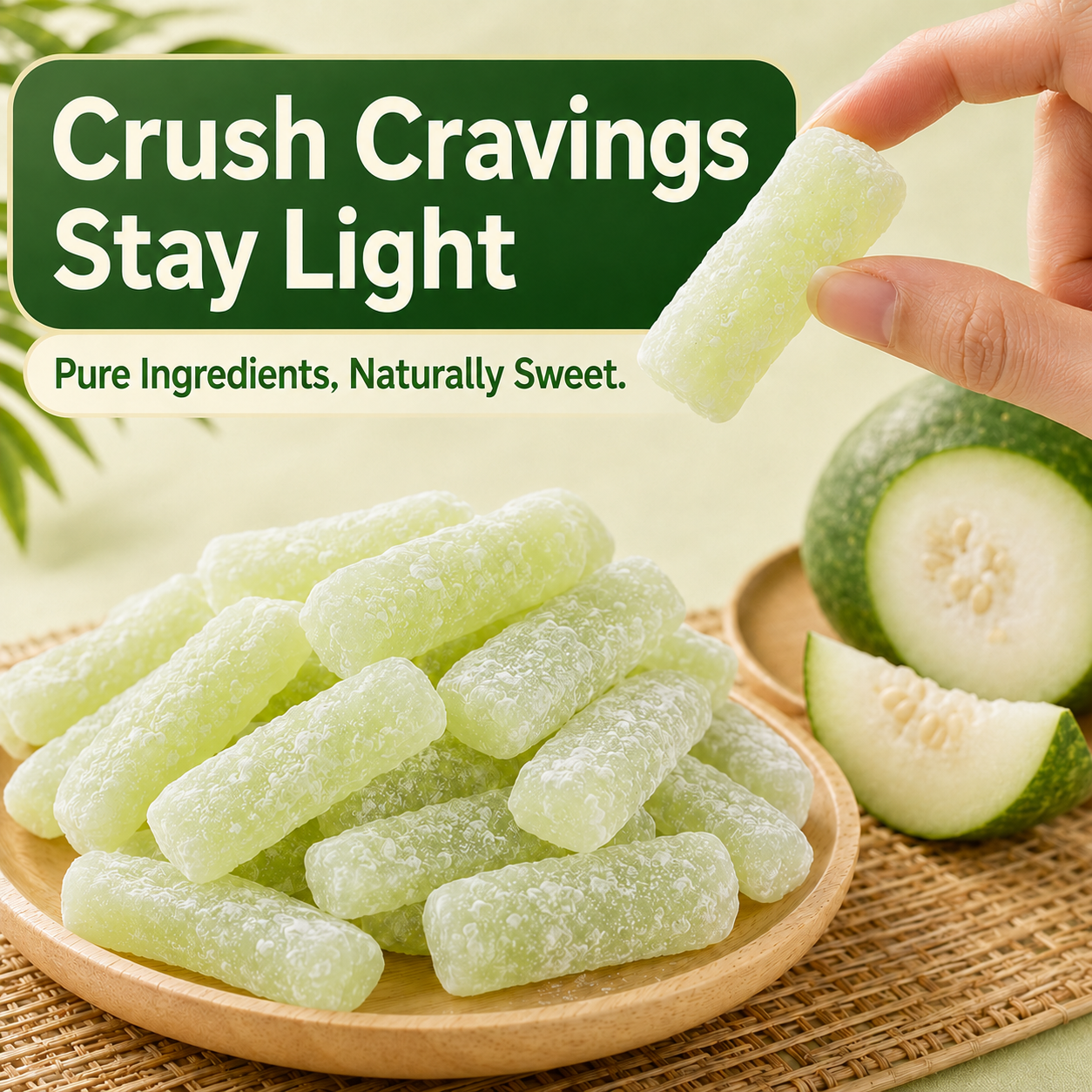 💪Say goodbye to high-calorie snacking—eat clean, stay lean! 🍨 Snow Jade Melon Bites