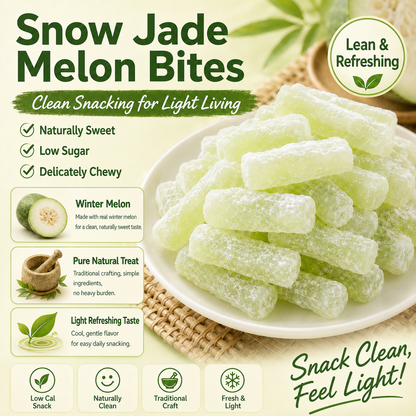 💪Say goodbye to high-calorie snacking—eat clean, stay lean! 🍨 Snow Jade Melon Bites