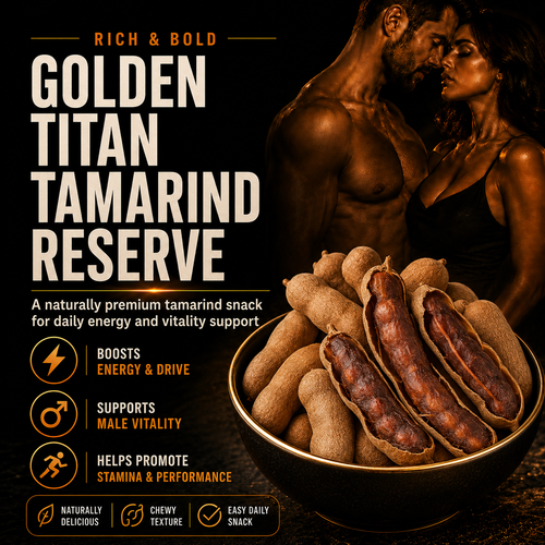 🔥👍Ultimate Testosterone Revival 🚗💯Antioxidant-Rich Golden Titan Tamarind Reserve Slices for Better Bedroom Performance | Support Energy, Stamina & Bedroom Confidence Naturally
