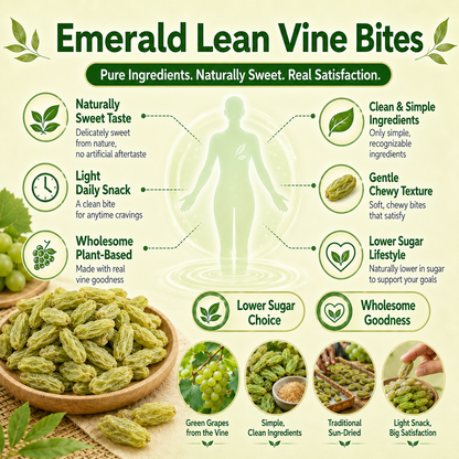 💪Say goodbye to high-calorie snacking—eat clean, stay lean! 🍨 Emerald Lean Vine Bites