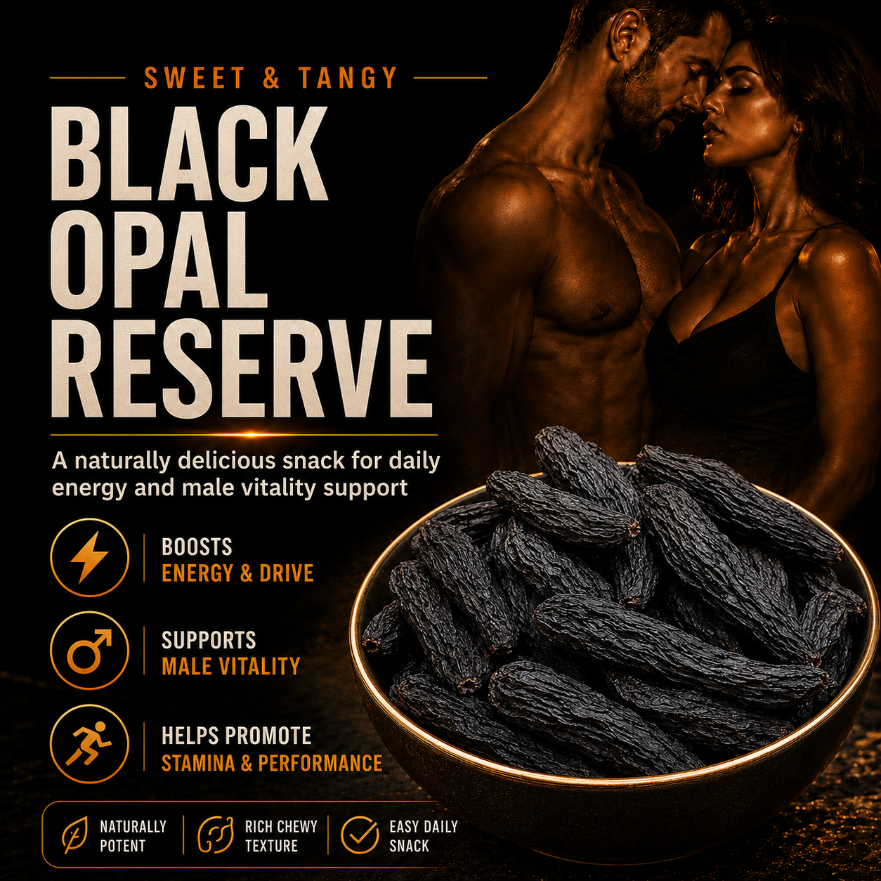 🔥👍Ultimate Testosterone Revival 🚗💯Antioxidant-Rich Black Opal Reserve Slices for Better Bedroom Performance | Support Energy, Stamina & Bedroom Confidence Naturally