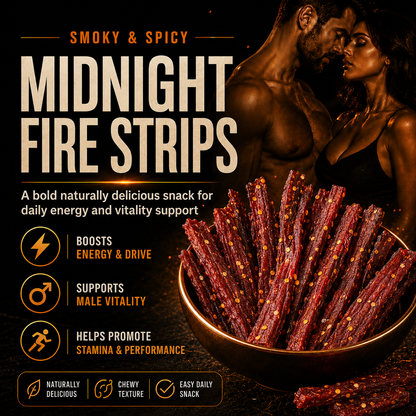 🥇🔥Ultimate Testosterone Revival ✅💯Antioxidant-Rich Midnight Fire Strips  for Better Bedroom Performance | Support Energy, Stamina & Bedroom Confidence Naturally