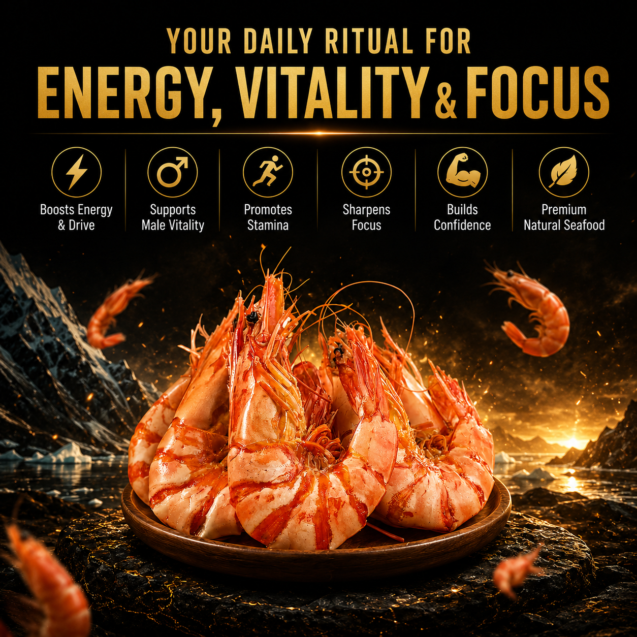 🥇🔥Ultimate Testosterone Revival ✅💯Antioxidant-Rich Norwegian Arctic Titan Virility Prawns  for Better Bedroom Performance | Support Energy, Stamina & Bedroom Confidence Naturally