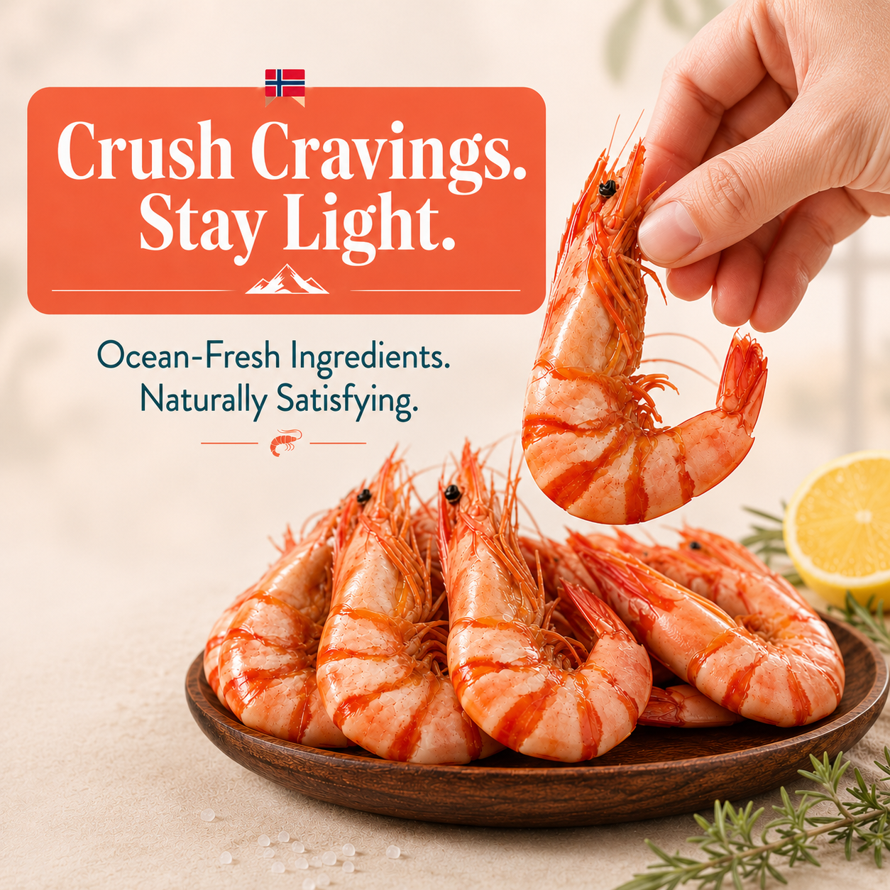 🦐Say goodbye to high-calorie snacking—eat clean, stay lean! 🌊 Norwegian Arctic CardioLean Flow Prawns