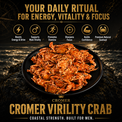 🔥👍Ultimate Testosterone Revival 🚗💯Antioxidant-Rich Cromer Virility Crab Slices for Better Bedroom Performance | Support Energy, Stamina & Bedroom Confidence Naturally