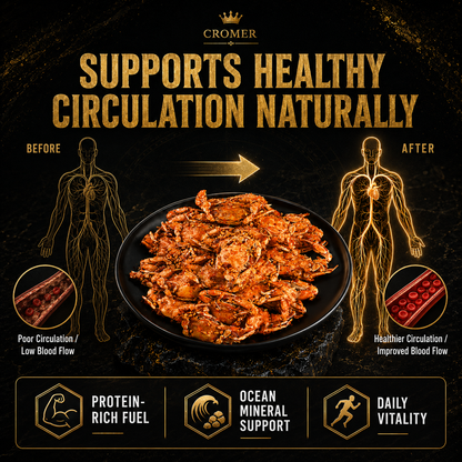 🔥👍Ultimate Testosterone Revival 🚗💯Antioxidant-Rich Cromer Virility Crab Slices for Better Bedroom Performance | Support Energy, Stamina & Bedroom Confidence Naturally
