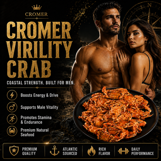 🔥👍Ultimate Testosterone Revival 🚗💯Antioxidant-Rich Cromer Virility Crab Slices for Better Bedroom Performance | Support Energy, Stamina & Bedroom Confidence Naturally