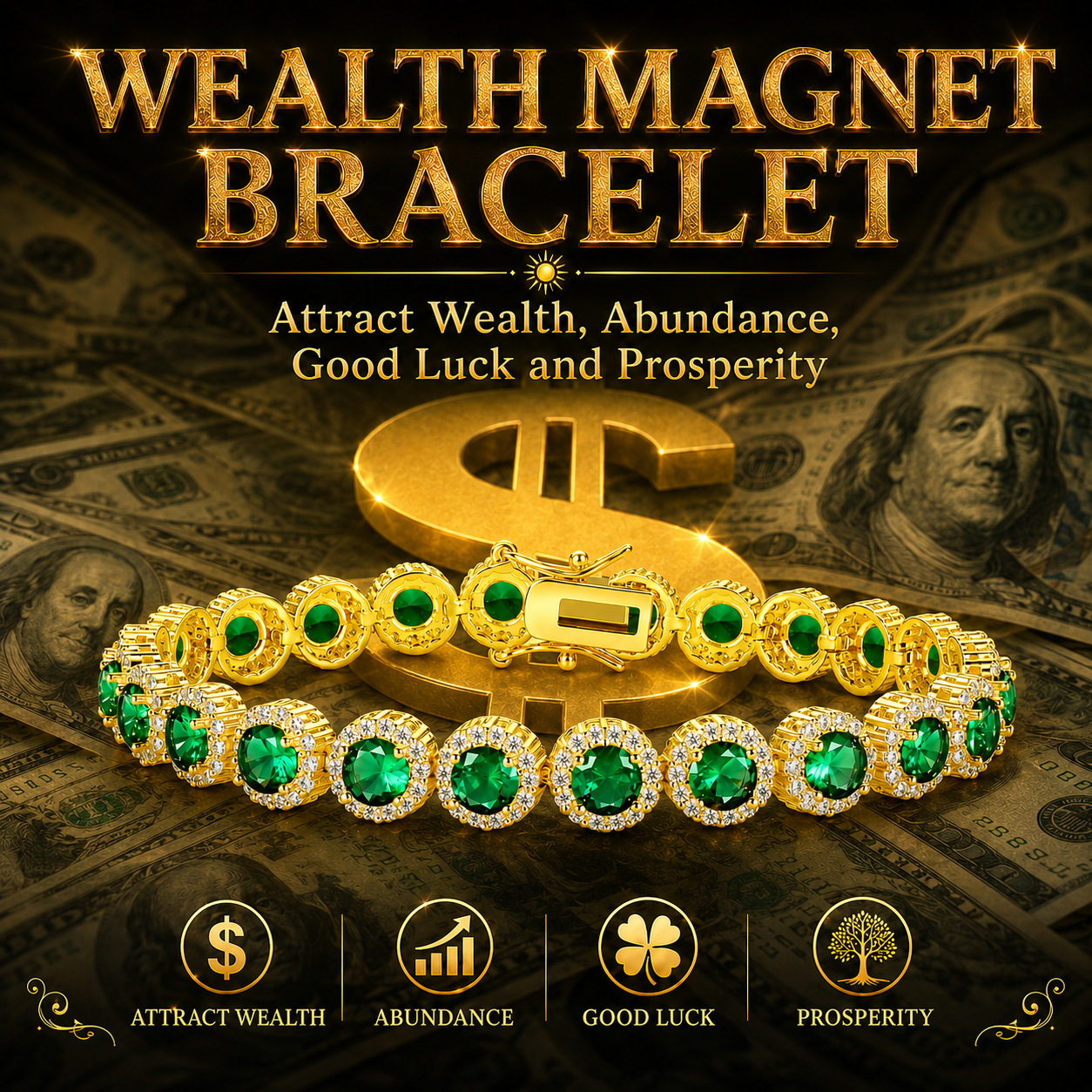 💰 Wealth Magnet Bracelet – Attract Wealth & Abundance💸