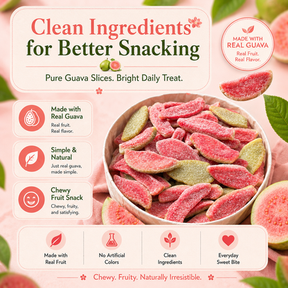 💪Say goodbye to high-calorie snacking—eat clean, stay lean! 🍨 Guava Jewel Slices