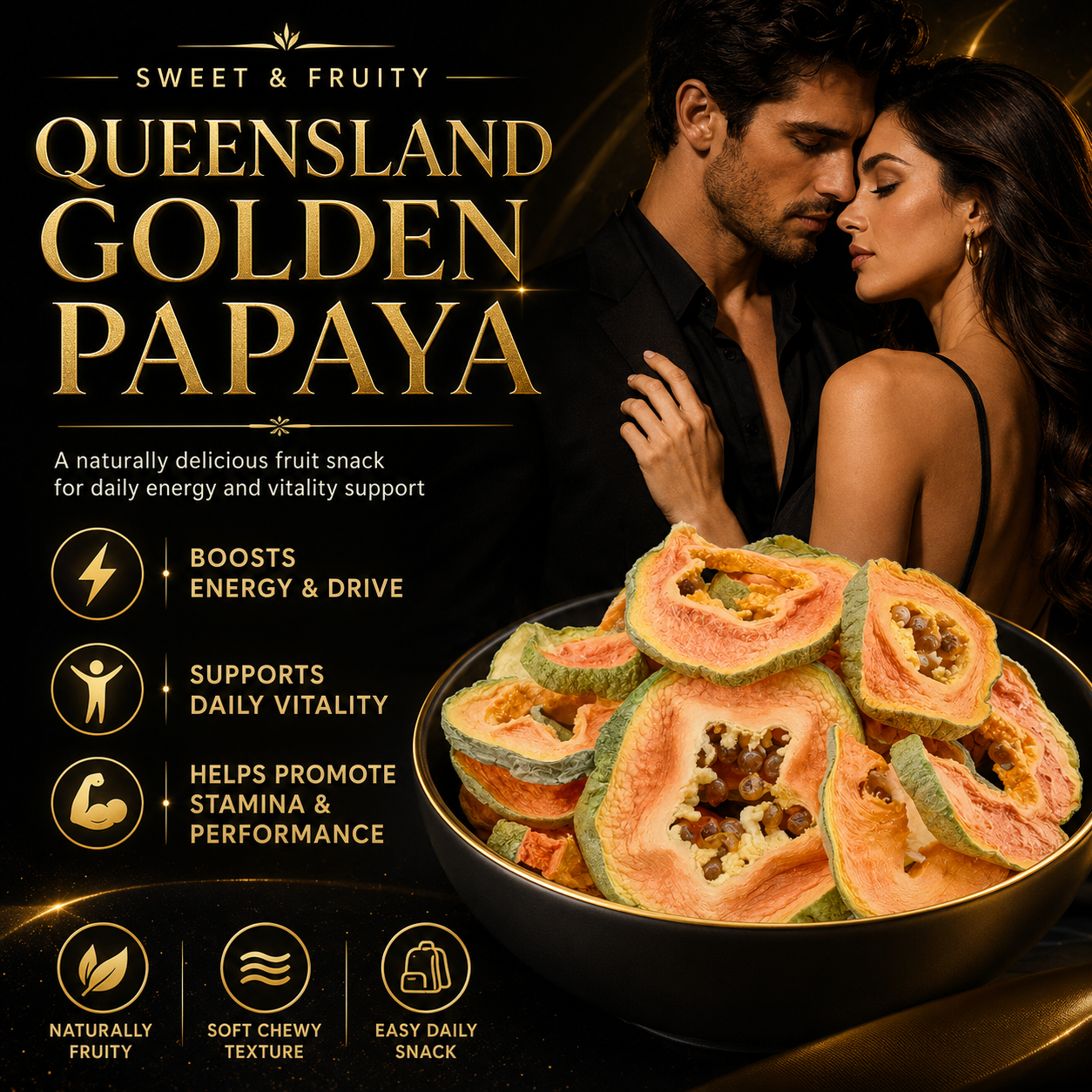 🏆 Ultimate Testosterone Revival 🔥 ✅ 💯 Queensland Golden Papaya Slices for Better Bedroom Performance