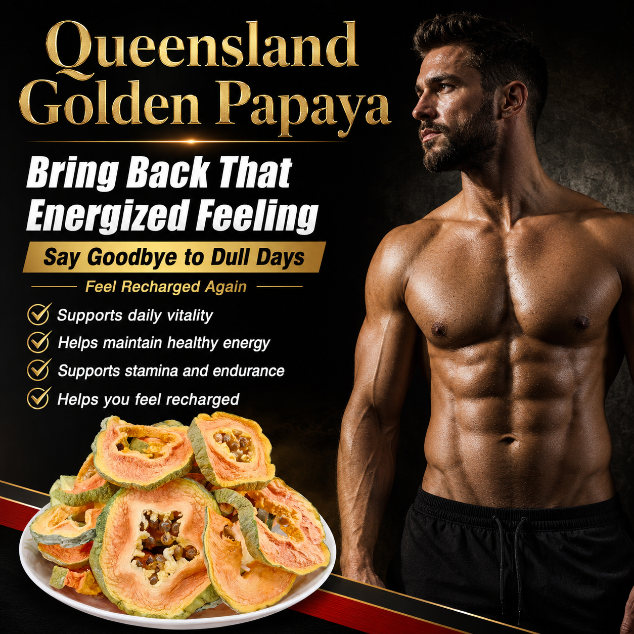 🏆 Ultimate Testosterone Revival 🔥 ✅ 💯 Queensland Golden Papaya Slices for Better Bedroom Performance