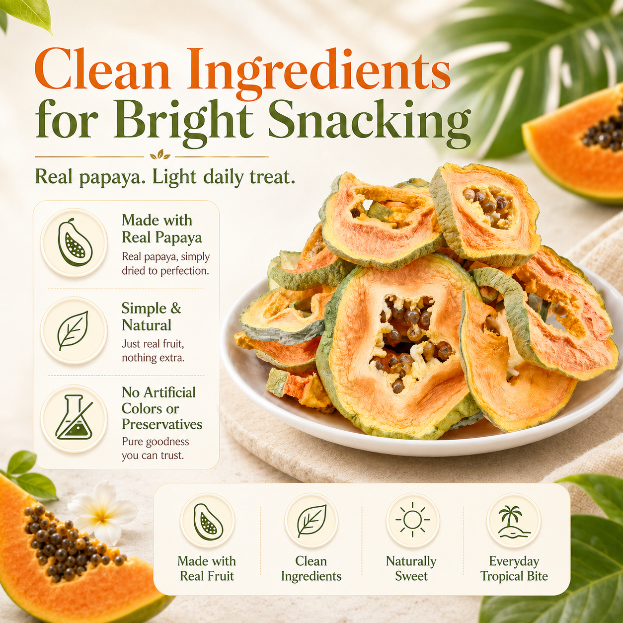 💪Say goodbye to high-calorie snacking—eat clean, stay lean! 🍨 Queensland Golden Papaya