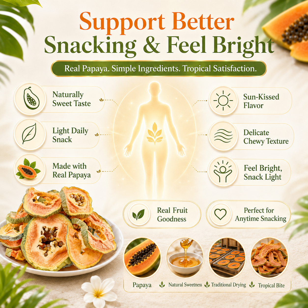 💪Say goodbye to high-calorie snacking—eat clean, stay lean! 🍨 Queensland Golden Papaya