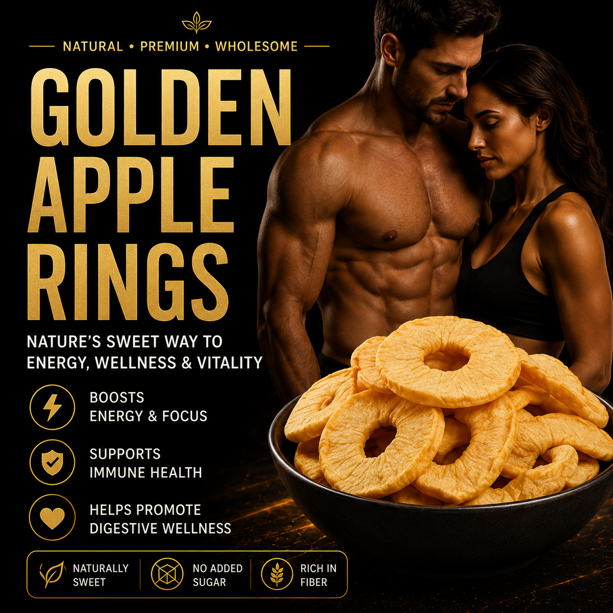 🥇🥦Ultimate Testosterone Revival ✅💯Antioxidant-Rich Golden Apple Rings Slices for Better Bedroom Performance | Support Energy, Stamina & Bedroom Confidence Naturally
