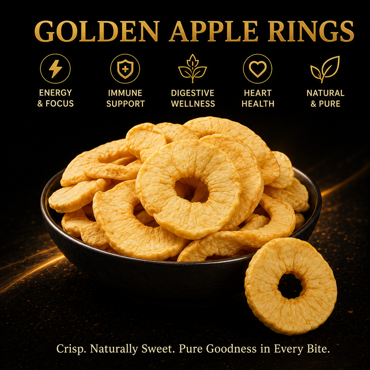 🥇🥦Ultimate Testosterone Revival ✅💯Antioxidant-Rich Golden Apple Rings Slices for Better Bedroom Performance | Support Energy, Stamina & Bedroom Confidence Naturally