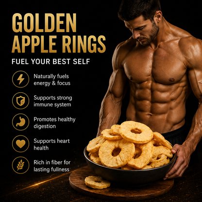 🥇🥦Ultimate Testosterone Revival ✅💯Antioxidant-Rich Golden Apple Rings Slices for Better Bedroom Performance | Support Energy, Stamina & Bedroom Confidence Naturally