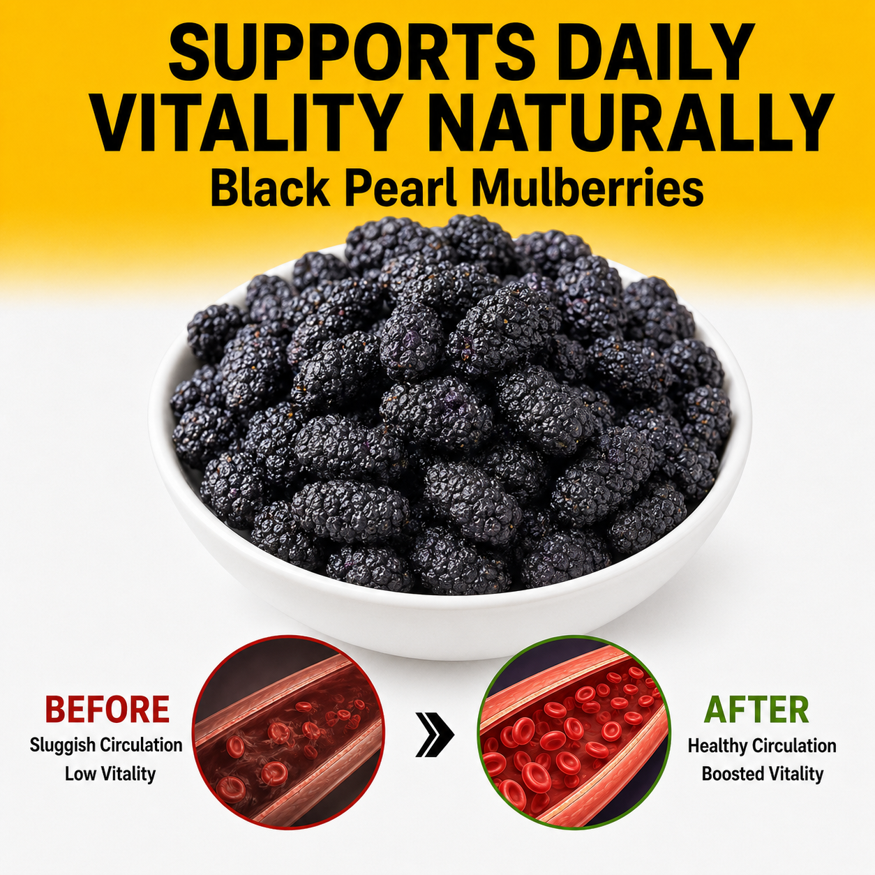 🏆 Ultimate Testosterone Revival 🔥 ✅ 💯 Black Pearl Mulberries Slices for Better Bedroom Performance
