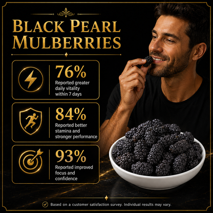 🏆 Ultimate Testosterone Revival 🔥 ✅ 💯 Black Pearl Mulberries Slices for Better Bedroom Performance