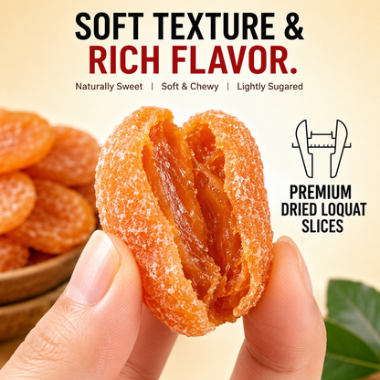 💪 Smart Daily Snack Choice ✅🌿 Antioxidant-Rich Dried Loquat Slices for Energy Support, Fresh Flavor & Natural Confidence