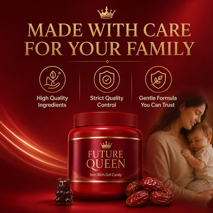 ✨ FUTURE QUEEN Prenatal Iron Gummies for Women – Gentle Daily Iron Support for Mom, Baby Development & Healthy-Looking Hair 🌸🧸