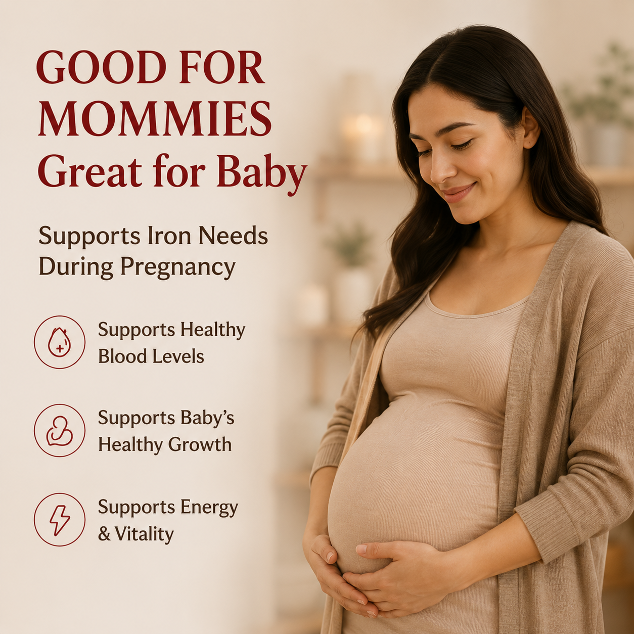 ✨ FUTURE QUEEN Prenatal Iron Gummies for Women – Gentle Daily Iron Support for Mom, Baby Development & Healthy-Looking Hair 🌸🧸