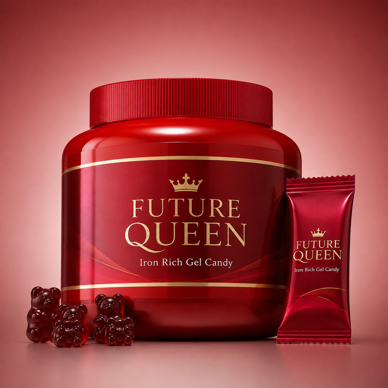 ✨ FUTURE QUEEN Prenatal Iron Gummies for Women – Gentle Daily Iron Support for Mom, Baby Development & Healthy-Looking Hair 🌸🧸