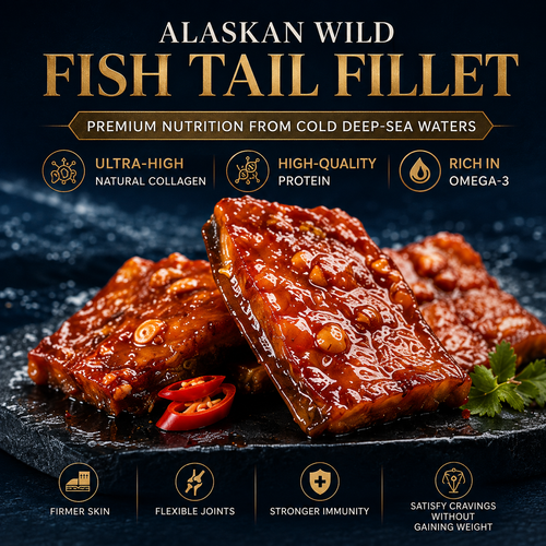 🔥 Alaskan Wild Fish Tail Fillet — Bold Flavor, Chewy Bite & Deep-Sea Nutrition 🌊
