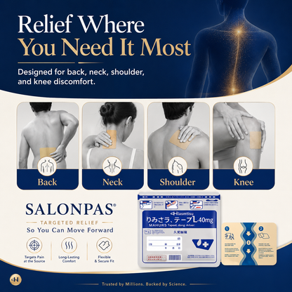 🔥🇯🇵 Japanese Salonpas® Pain Relief Patch🩹— America’s Trusted Doctor &💪✨Pharmacist Recommended Pain Relief