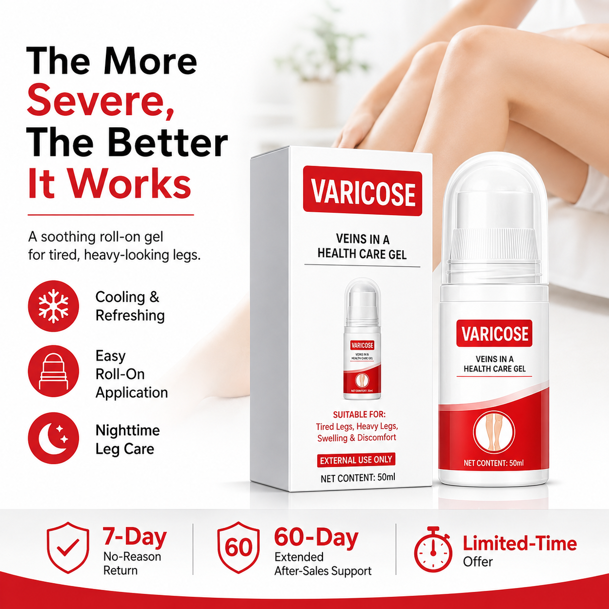 💪Advanced Strength Far-Infrared Therapy Gel 🔥 — Deep-Acting Care for Varicose Veins 🦵✨
