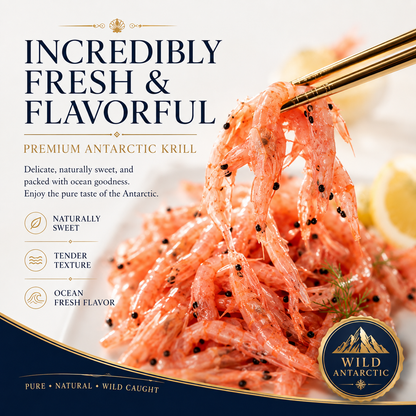 🦐 Southern Ocean Ruby Krill Reserve — Wild-Caught Antarctic Krill  Pure Antarctic Waters · Naturally Rich Flavor · Premium Seafood Selection