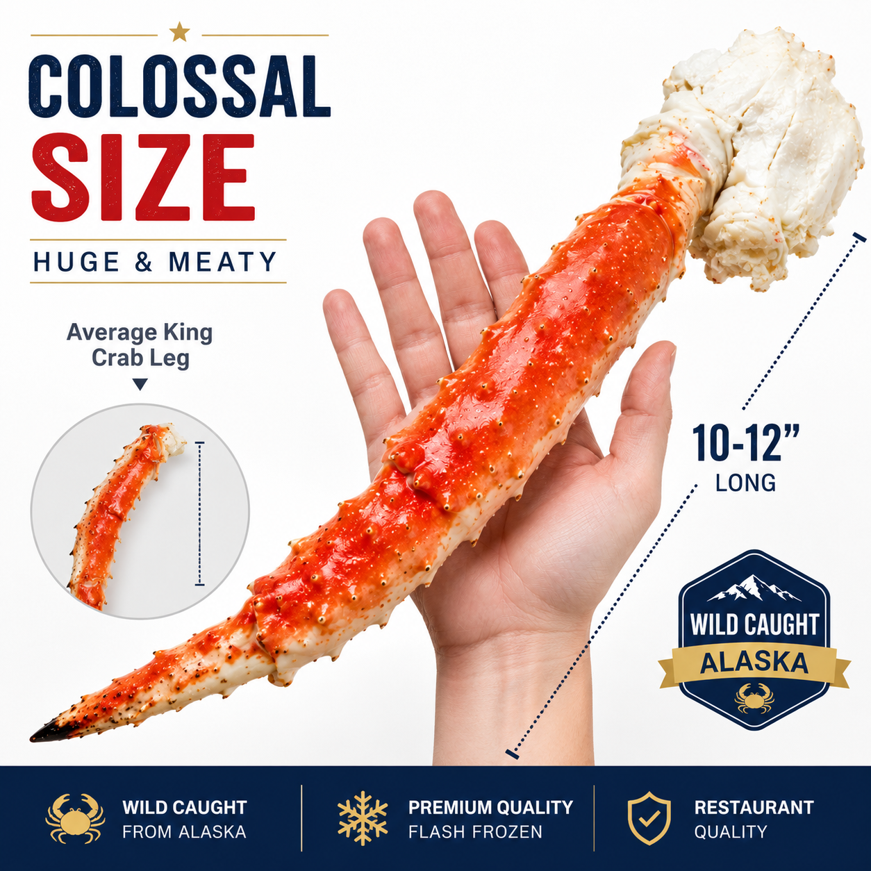 Flash-Frozen Alaskan KingCrab Legs - Wild-Caught, Sweet &Tender Meat