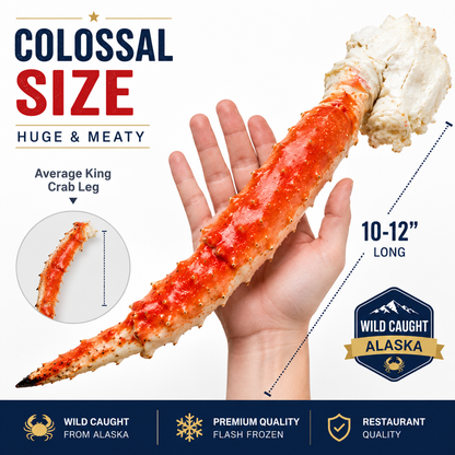 Flash-Frozen Alaskan KingCrab Legs - Wild-Caught, Sweet &Tender Meat