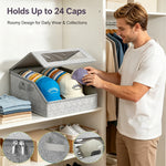 🧢 Baseball Cap Storage Box – Dust-Proof Design & Clear Viewing Window